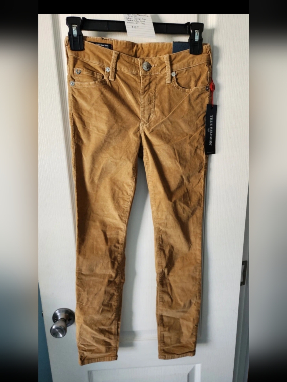 NWT TRUE RELIGION SIZE 24 LADIES Slim Fit Pants in Camel Brown